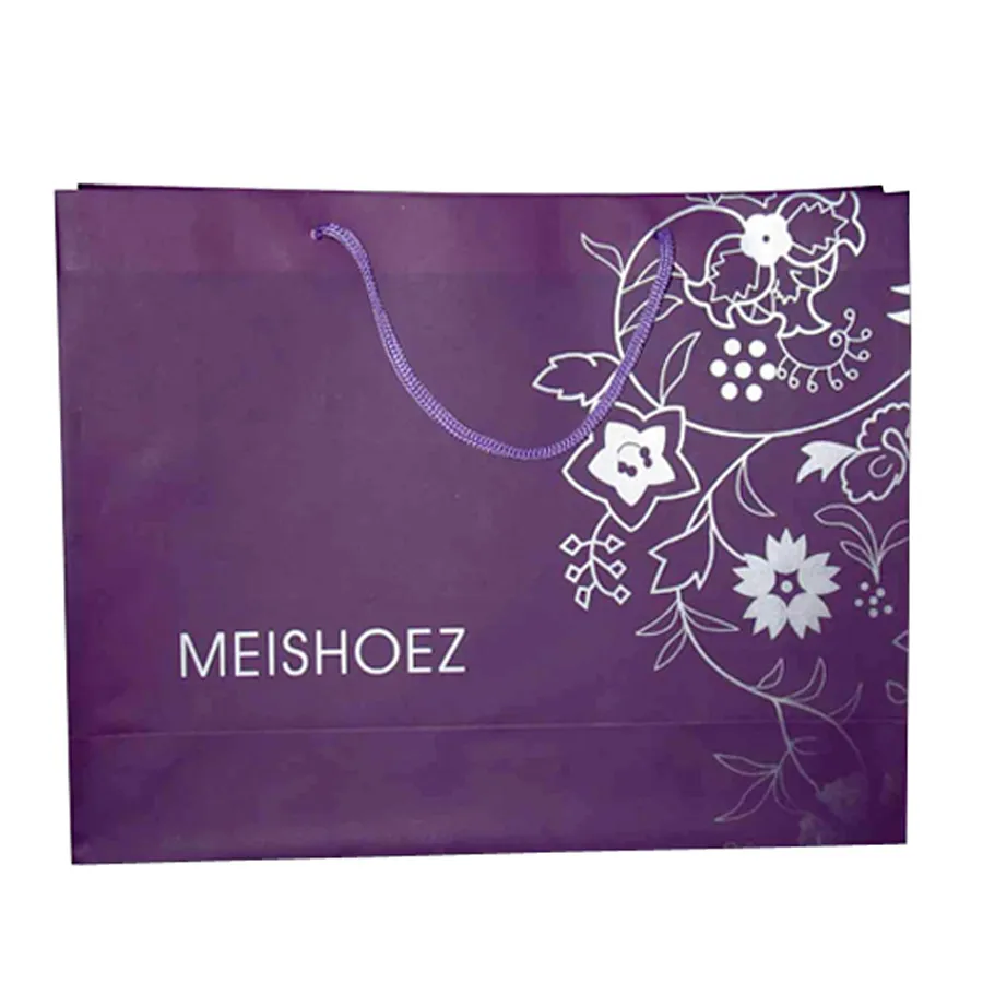 Factory direct sale high quality carry Paper bag with logo print custom