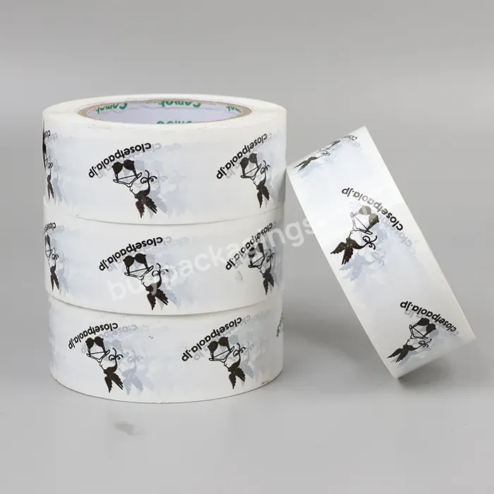 Factory Direct Sales Customized Length 100m And Width 5cm White Tape Black Logo Printing