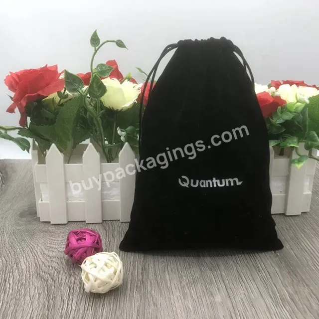 Factory Direct Sales Dustproof Storage Draw String Gift Bags Velvet Drawstring Bag Large