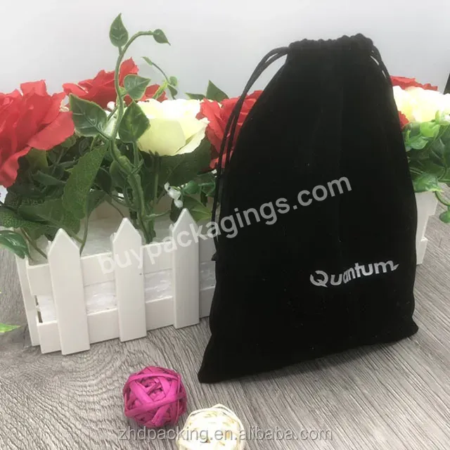 Factory Direct Sales Dustproof Storage Draw String Gift Bags Velvet Drawstring Bag Large
