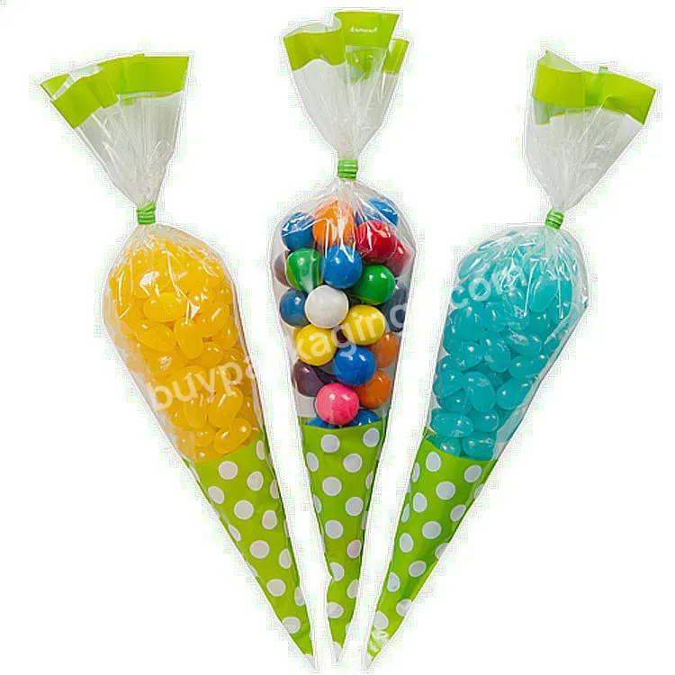 Factory Direct Sell Food Grade Cone Shaped Plastic Sweets Candy Bag Popcorn Sleeve Food Bag - Buy Cone Shaped Candy Bag,Factory Food Grade Cone Shaped Plastic Sweets Bag Popcorn Sleeve Food Bags,Clear Opp Cpp Plastic Triangle Sandwich Packaging Bag C