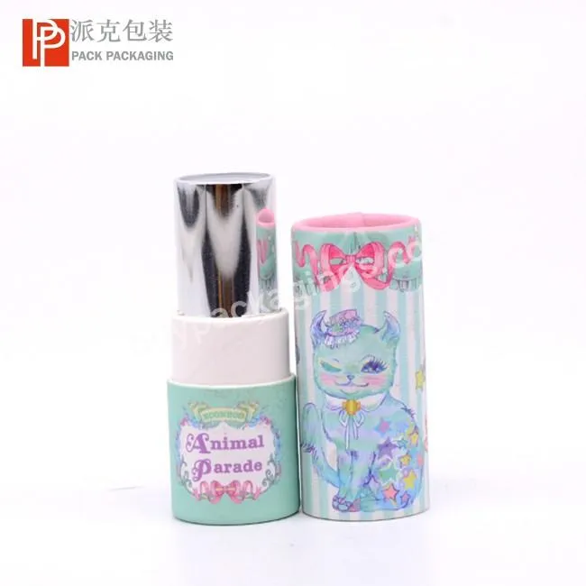 Factory manufacture empty lipstick tube galore packaging biodegradable lipstick paper  tube