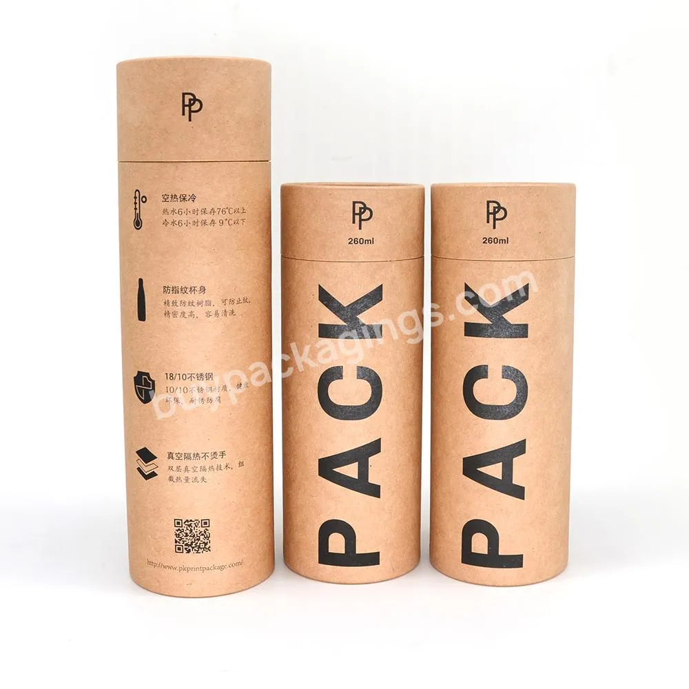 Factory Manufacture High Quality Cardboard Cylinder Round Paper Tube Box for Single Water Bottle Packaging