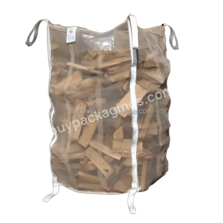 Factory Manufacturer Breathable Pp Jumbo Ton Bag Fibc For Packaging Firewood Container Bag