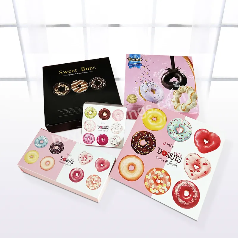 Factory Odm Customized Donut Box Paper Donut Packaging Box Donut Box Packaging With Clear Window And Logo - Buy Paper Donut Packaging Box,Box Donut,Donut Box Packaging