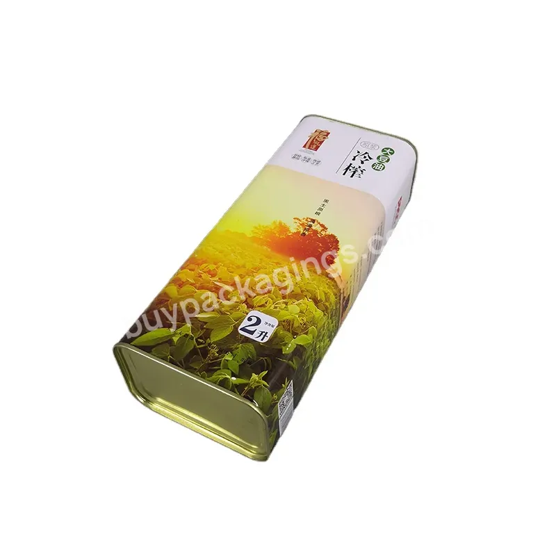 Factory Outlet 2liter F-style Tin Can Food Grade Tin Oil Can Empty Metal Olive Oil Packing For Cooking Oil - Buy 2liter Square Olive Oil Tin Can,Food Grade Tin Oil Can,Empty Metal Olive Oil Packing For Cooking Oil.