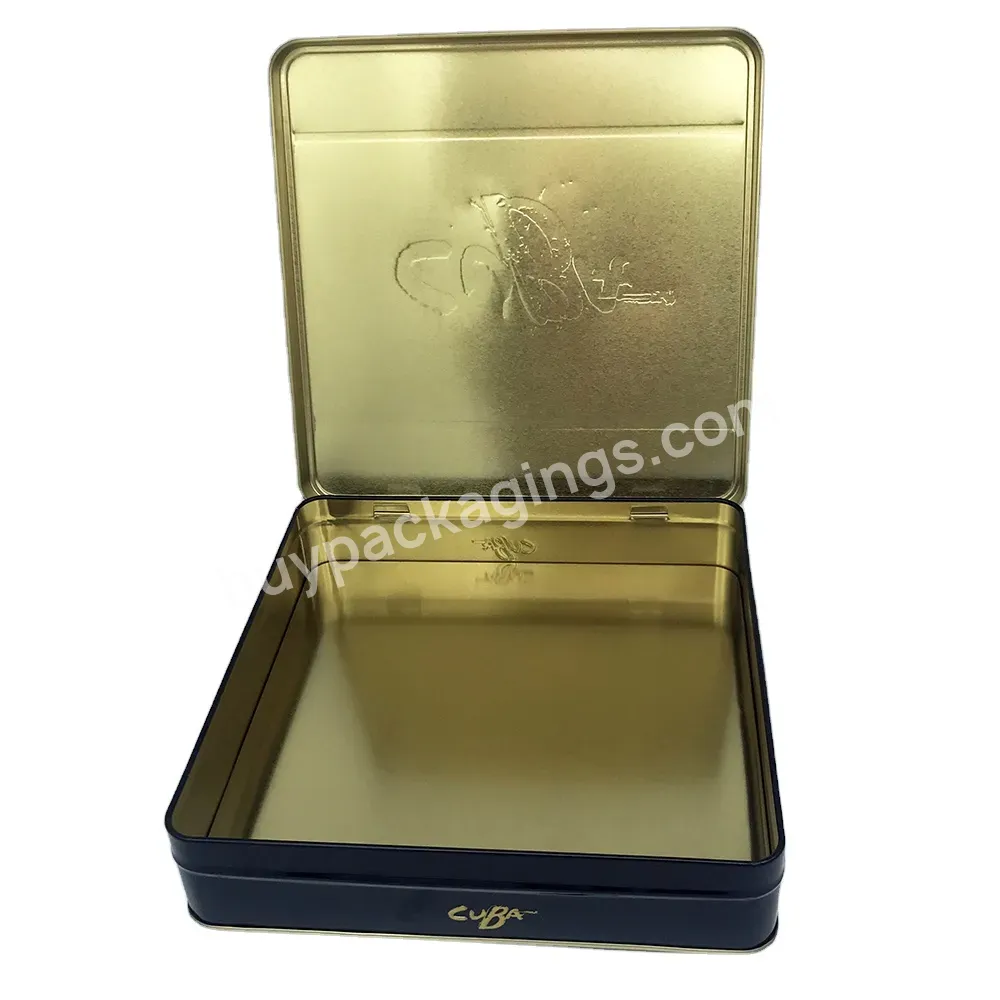 Factory Painted Custom Metal Tin Box With Hinged Lid - Buy Custom Metal Tin Box With Hinged Lid,Empty Custom Metal Tin Box With Hinged Lid,Classic Custom Metal Tin Box With Hinged Lid.