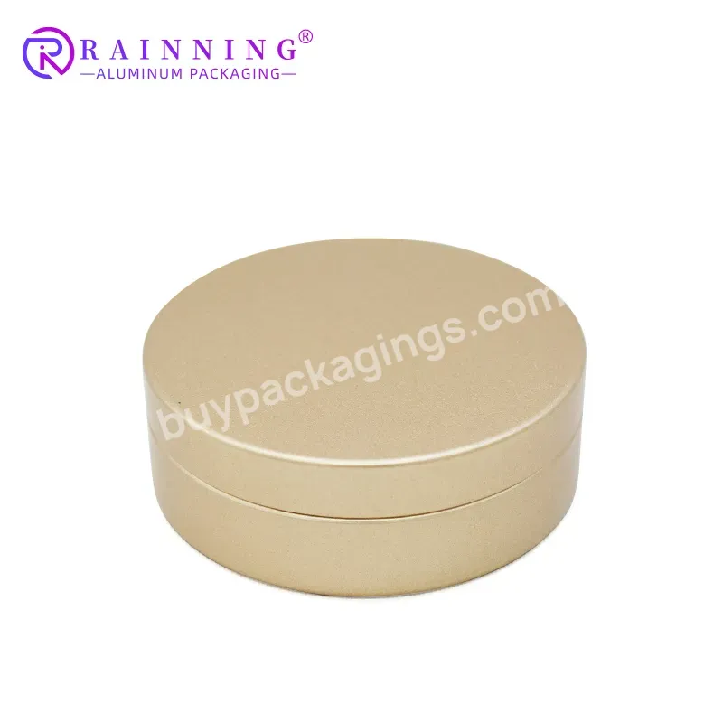 Factory Price 100ml 3oz Matte Gold Round Metal Tins Empty Aluminum Storage Containers Face Cream Aluminum Jar - Buy Round Metal Tins Empty Aluminum Storage Containers Face Cream Jar,Face Cream Jar,Matte Gold Jar.