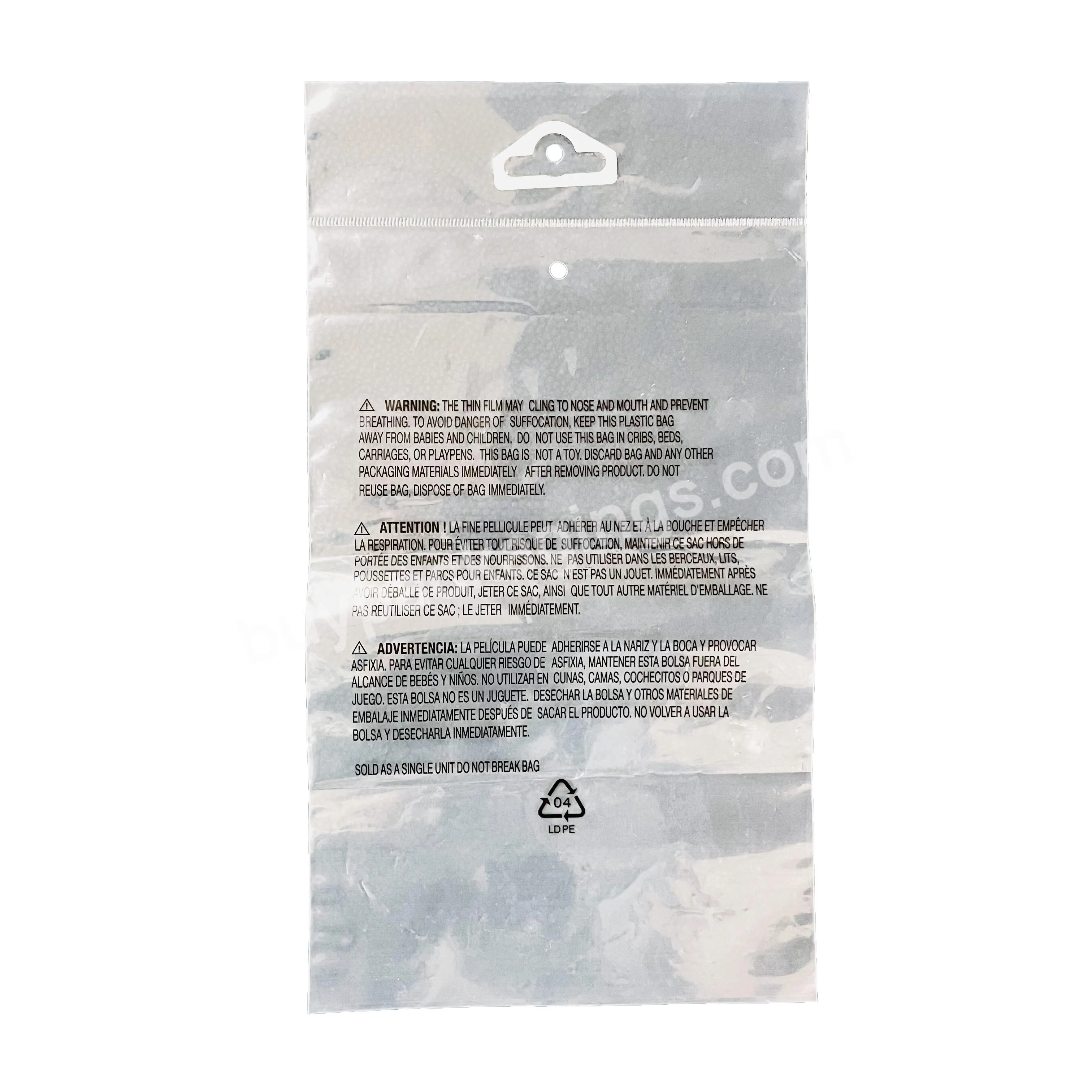 Factory Price Clean Plastic Bag Packing Clothing Shoe Underwear Custom Logo Rcycled Pack Bag