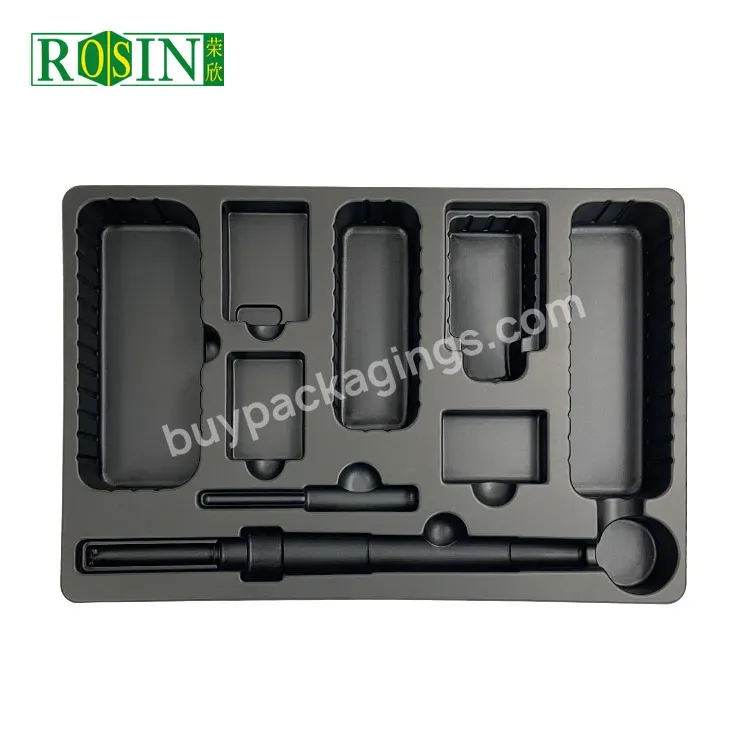 Factory Price Custom 6 Compartments Black Esd Plastic Anti-static Tray For Electronic Component - Buy Black Esd Plastic Tray,Esd Electronic Anti-static Tray,Plastic Tray For Electronic Component.