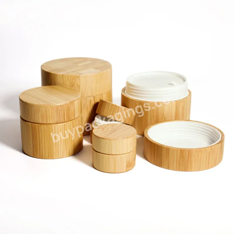 Factory Price Custom Different Capacity Round Wooden Bamboo Pp Plastic Cream Cosmetic - Buy Bamboo Jars For Cosmetic Creams,Bamboo Jar For Cosmetics,Bamboo Lid Cosmetic Jars.