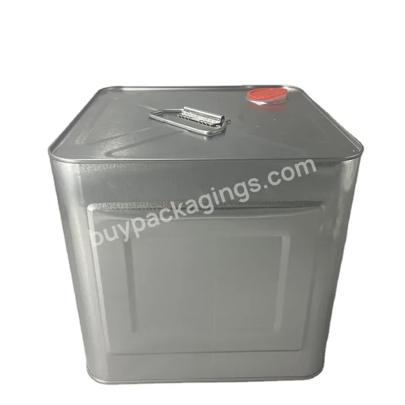 Factory Price Empty Tin Can With Plastic Lid And Metal Handle Varnish 10l Square Shape Tin Can - Buy Empty Tin Can With Plastic Lid And Metal Handle,Metal Pail With Offset Prinmetalg Customized Rectangular Bucket,10l Square Shape Tin Can.