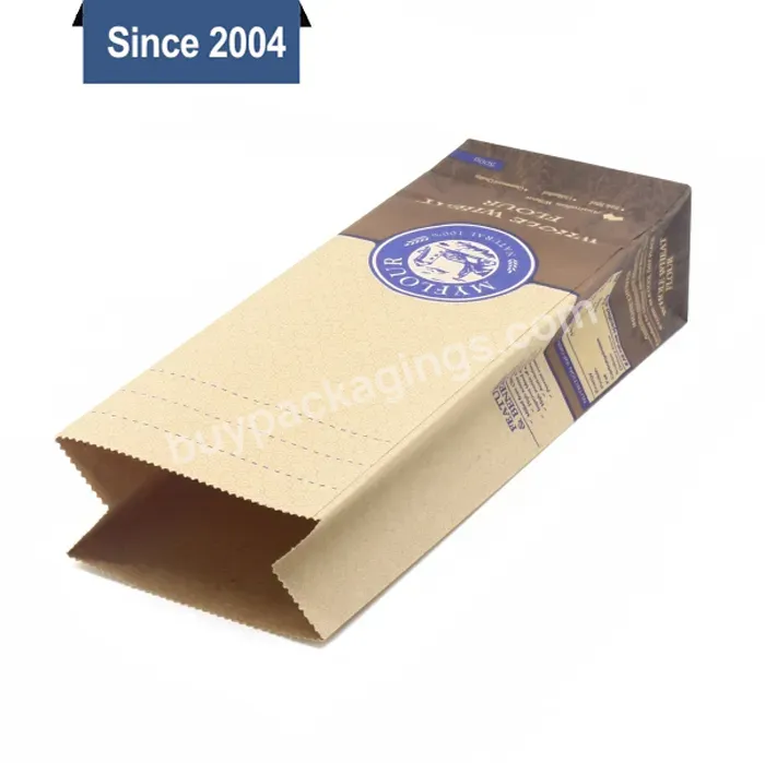 Factory Price Nontoxic Slogan Kraft Paper Bag For Flour Packaging,Custom Logo Flour Packaging Paper Bag - Buy Slogan Paper Bag,Flour Packaging,Kraft Paper Bag.