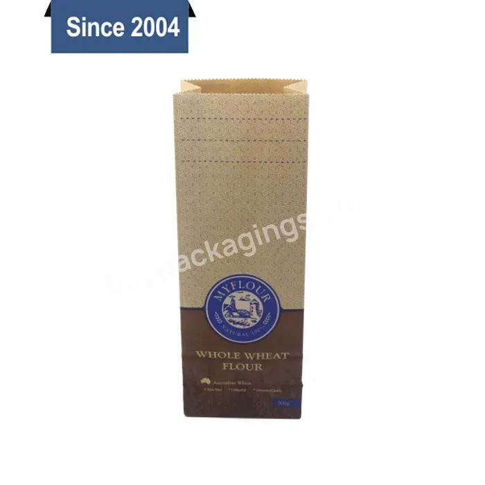 Factory Price Nontoxic Slogan Kraft Paper Bag For Flour Packaging,Custom Logo Flour Packaging Paper Bag - Buy Slogan Paper Bag,Flour Packaging,Kraft Paper Bag.