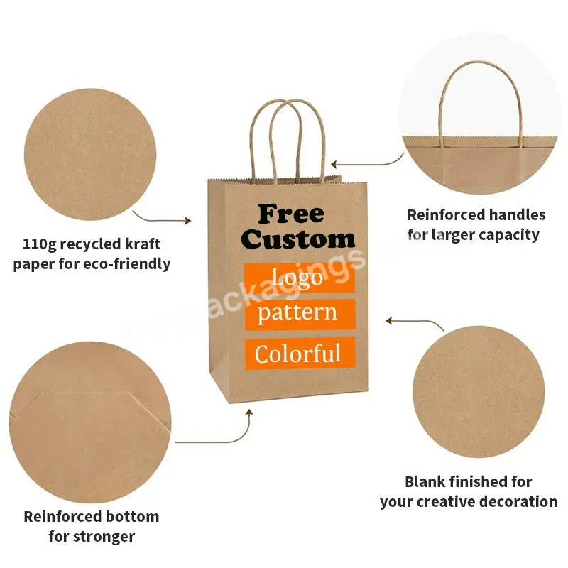 Factory Price Recyclable Printed Logo Retail Gift Tote Bag Custom Brown White Colorful Kraft Paper Bag With Rope Handle - Buy Wholesale Shopping Tote Bag Kraft Paper Bag With Handle,Brown Recyclable Shopping Tote Bag Kraft Paper Bag,Cheap Gift Packag