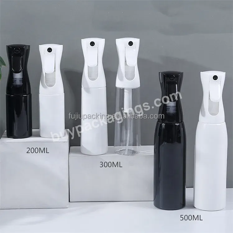 Factory Sales 200ml 300ml 500ml Plastic Continuous Hair Salon Spray Bottle Refillable Fine Mist Empty Trigger Spray Bottle - Buy Factory Sales Black White Continuous Spray Bottle,New Color Matching Matte Pink Red Blue Hair Spray Bottle,Customized Col