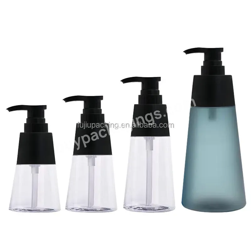 Factory Sales 200ml 350ml 500ml Cone Shape Shampoo And Lotion Plastic Bottles With Black Lotion Pump - Buy 250ml Matt Black White Shampoo Bottles,Factory Sales Clear Shampoo Bottle 200 Ml,300ml Pump Bottles For Shampoo And Conditioner.