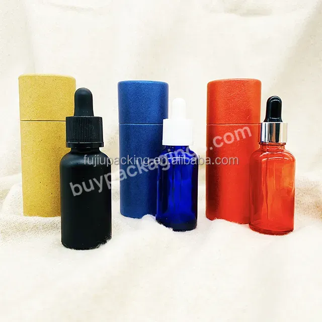 Factory Sales Custom Paper Tube For Round Glass Dropper Bottle Cylinder Kraft Packaging Box - Buy Custom Glass Dropper Tube Packaging,Paper Tube Packaging,Glass Bottle Packaing Paper Box.