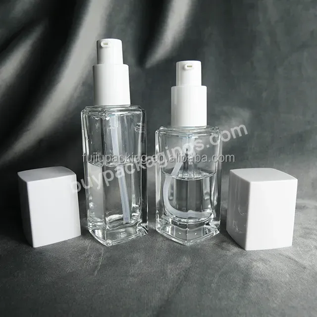 Factory Sales Square Shape Clear Cosmetic Jar Packaging Set Lotion Glass Bottle And Empty Cosmetic Set - Buy 30ml 40ml 80ml 120ml Empty Bottle Cream,Square Cosmetic Packaging Empty Bottle Cream,Set Lotion Empty Bottle Cream.