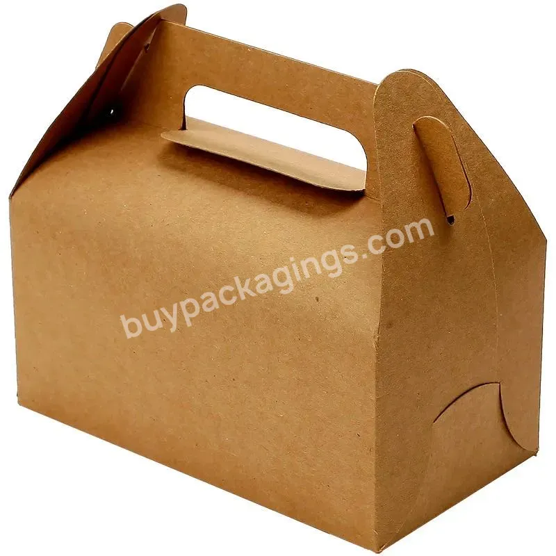 Factory Supplier Eco-friendly Breakfast Food Bread Cake Customized Logo Design Kraft Cardboard Handle Gift Packing Box - Buy Handle Packing Box Bread Cake Breakfast,Cardboard Kraft Paper Box Handle,Cake Bread Packing Gift Box.