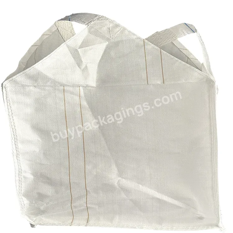 Factory Supplysuper Sack 1 Ton Jumbo Bags Fibc Big Bulk Bag Top Cross Packing Flat Color Food Grade Flat Bottom 1500kg 1000kg To