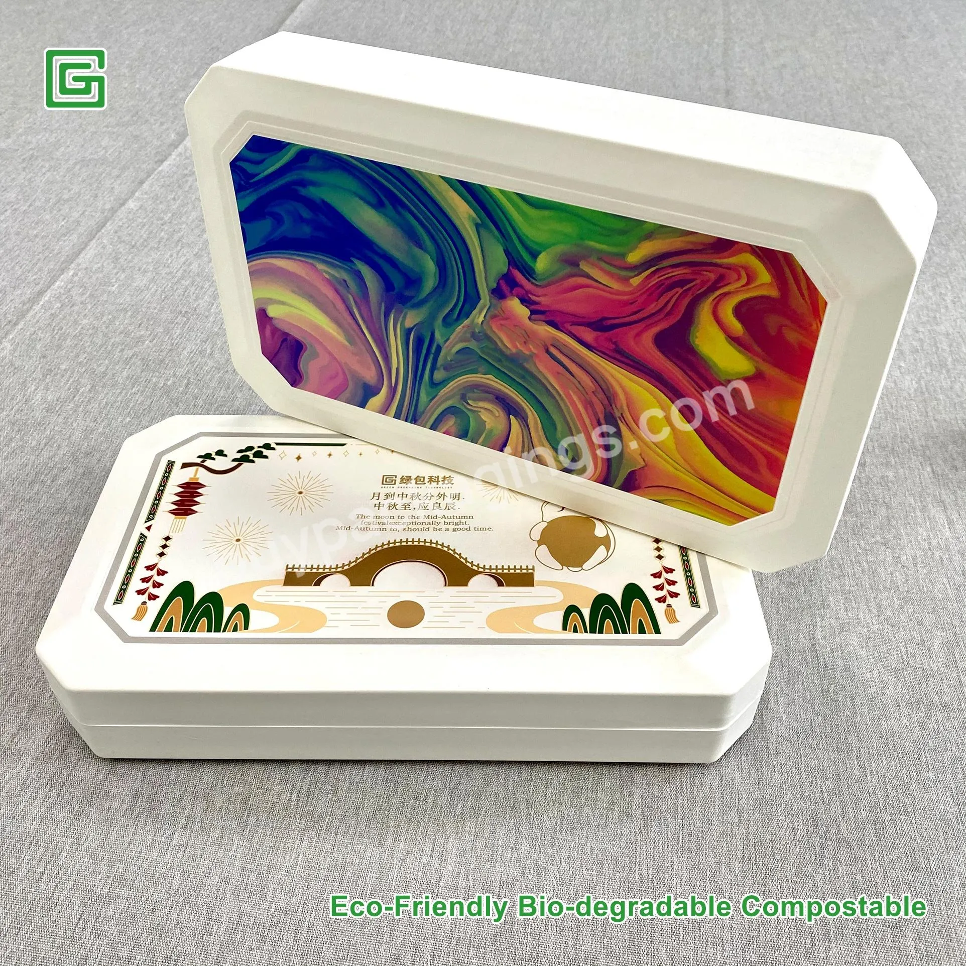Factory Wholesale 100% Biodegradable Custom Whole Set Wet Press Pastry Molded Pulp Box Packaging
