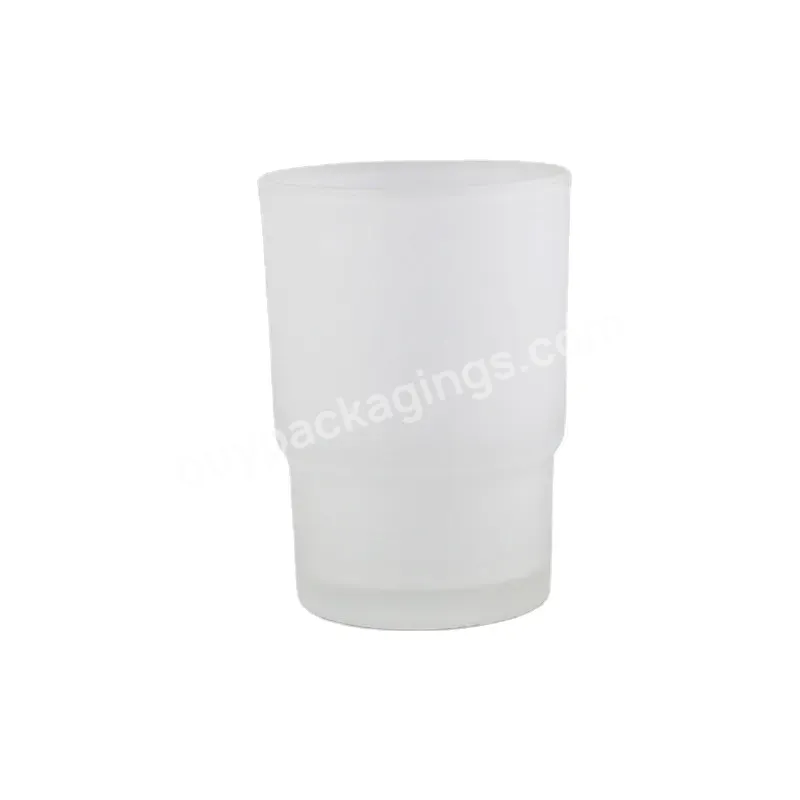 Factory Wholesale Bathroom Frosted White Glass Toothbrush Cup Accessory - Buy Frosted White Gargle Cup,Glass Round Toothbrush Holder For Hotel Amenity,Bathroom Products Accessory.