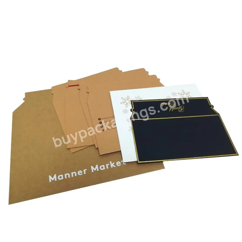 Factory Wholesale Custom Logo Printing Transport Envelope Colorful Paper Mailer Do Not Bend Rigid Cardboard Mailers