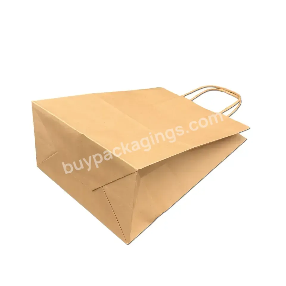 Factory Wholesale Customized Logo Shopping Gift Paper Bag Twist Handle Kraft Paper Bag - Buy Shopping Cowhide Bag,Delivery Packaging Cowhide Bags,Milk Tea Packaging Cowhide Bag.