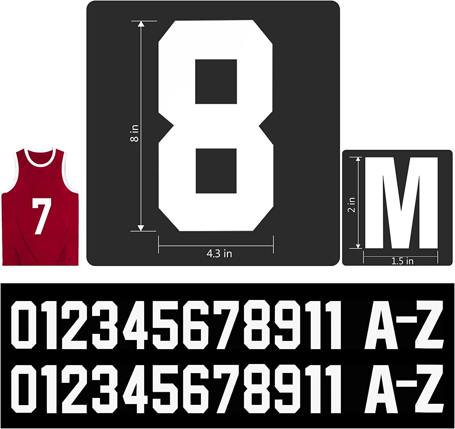 Factory Wholesale Iron On Letters Numbers Symbols Heat Transfer Paper DIY Letters for Clothing Jerseys T Shirts Team Slogan