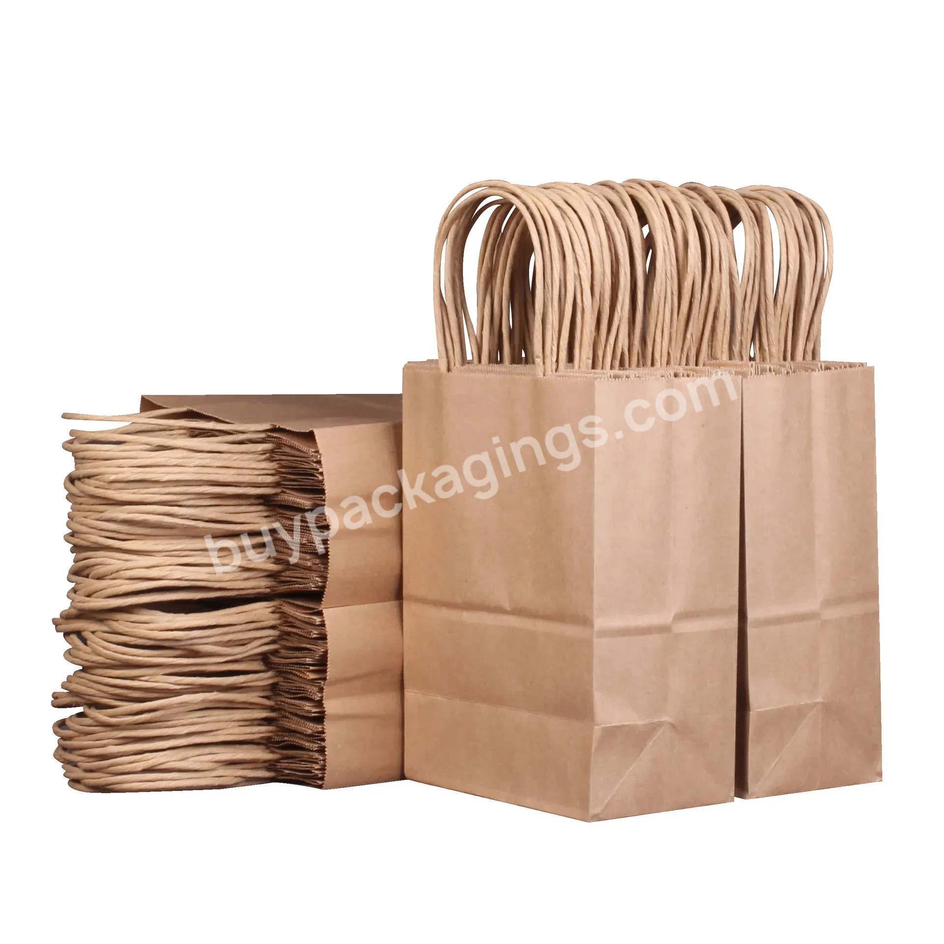 Factory Wholesale Kraft Paper Bags Logo Tote Recycled Takeaway Brown Paper Bag With Handle Shopping Bag - Buy Kraft Paper Bag Tote Bag,Brown Kraft Paper Bags,Black Paper Shopping Bag.