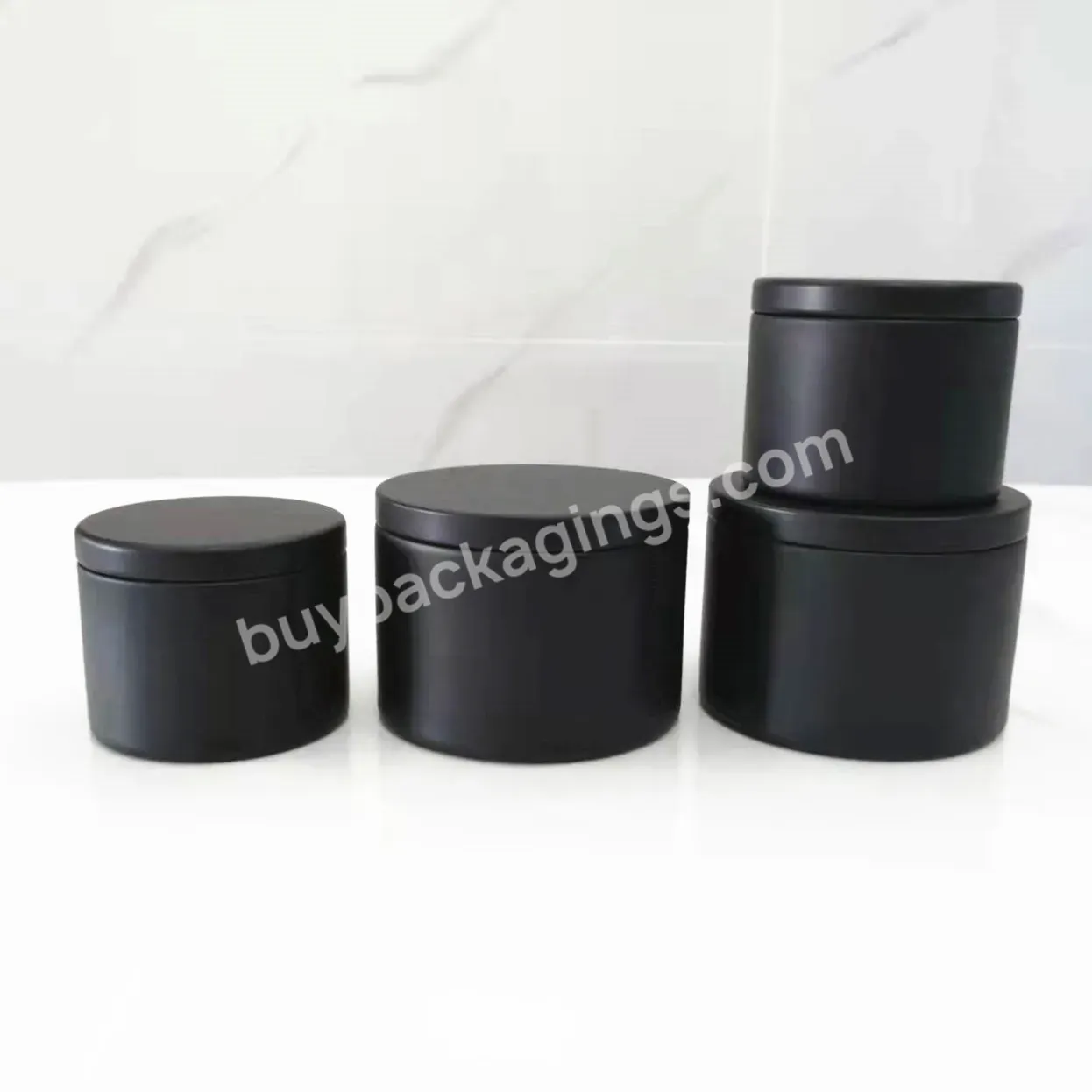 Factory Wholesale Luxury Candle Tin Matte Black Candle Tin 4 Oz 8 Oz Candle Jar 65x52mm 80x60mm - Buy Candle Tin Black,Candle Tin Jar 4oz,4 Oz Candle Tin.