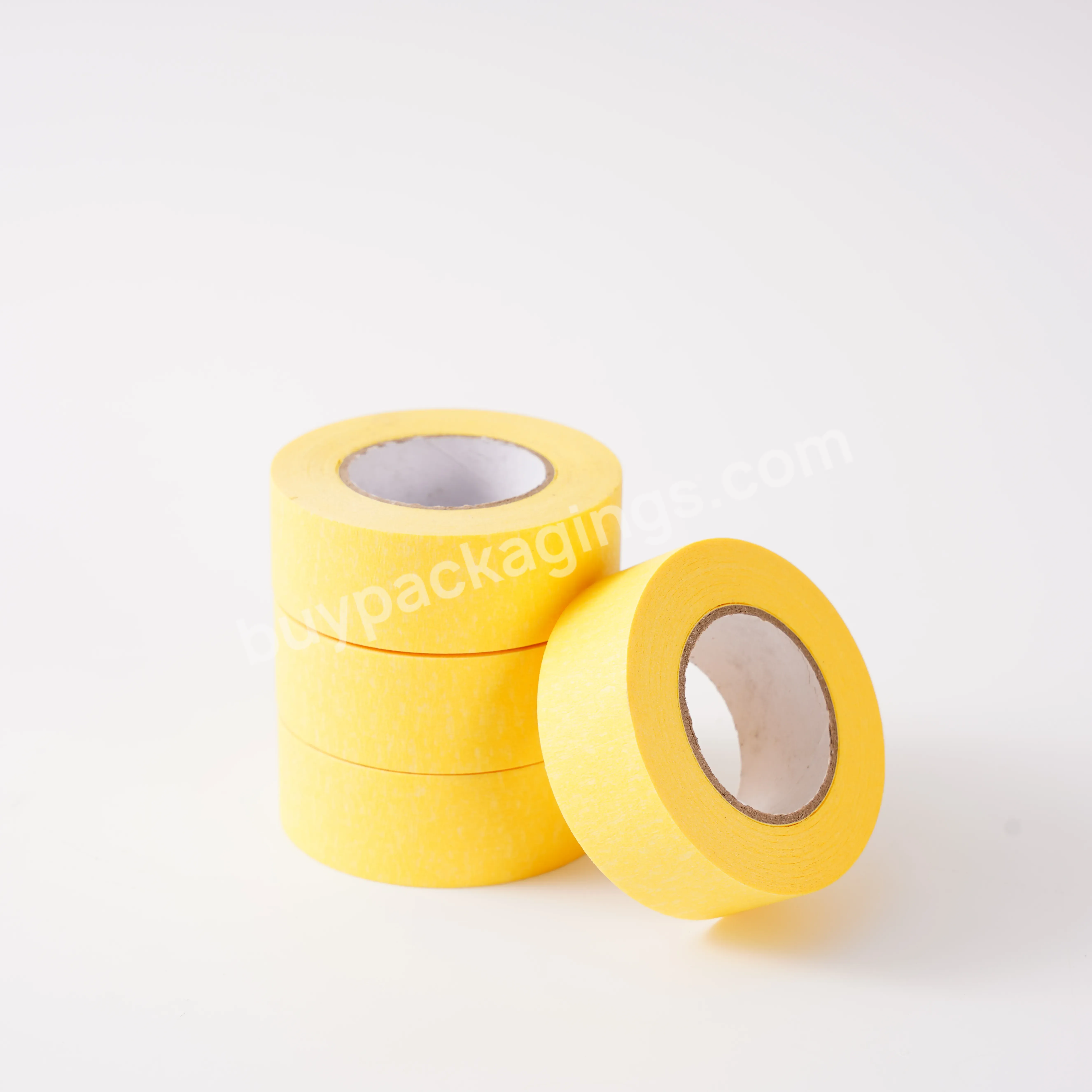 Factory Wholesale Masking Paper Self-adhesive Crepe Paper Tape For External Outdoor Decoration Or Car Painting - Buy Crepe Paper Self Adhesive Tape,Crepe Paper Masking Tape,Rubber Based Masking Tape.