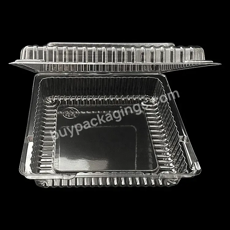 Factory Wholesale Plastic Pet Square Disposable Transparent Clamshell Fruit Vegetable Tray Packaging Box With Lnid - Buy Clam Shell Fruit Vegetable Tray Packaging Box With Lid,Pet Plastic Packaging Box,Fruit Vegetable Tray Packagig Box With Lid.