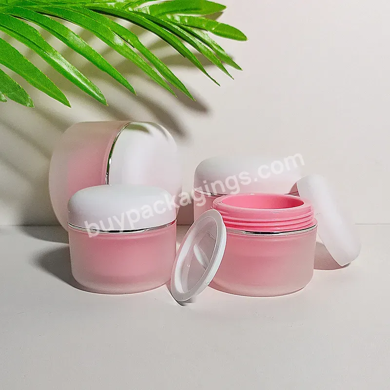 Factory Wholesale Pp Pink Frosted Cream Jar Lip Scrub Balm Cream Jar 30g 50g 100g 150g Cosmetic Body Butter Container Jar