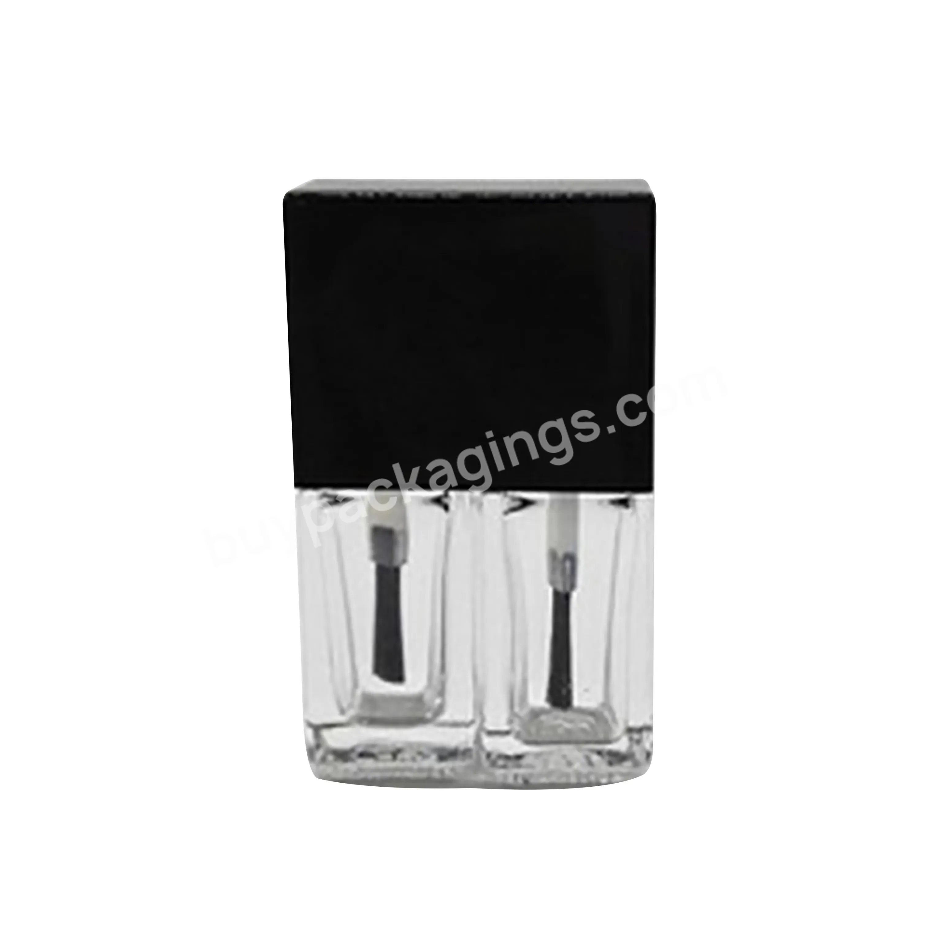 Factory Wholesale Square Double Head Clear Nail Polish Bottles With Brush Liquid Sub-bottling Cosmetic Bottle - Buy Factory Wholesale Square Double Head Clear Nail Polish Bottles,Bottles With Brush,Liquid Sub-bottling Cosmetic Bottle.