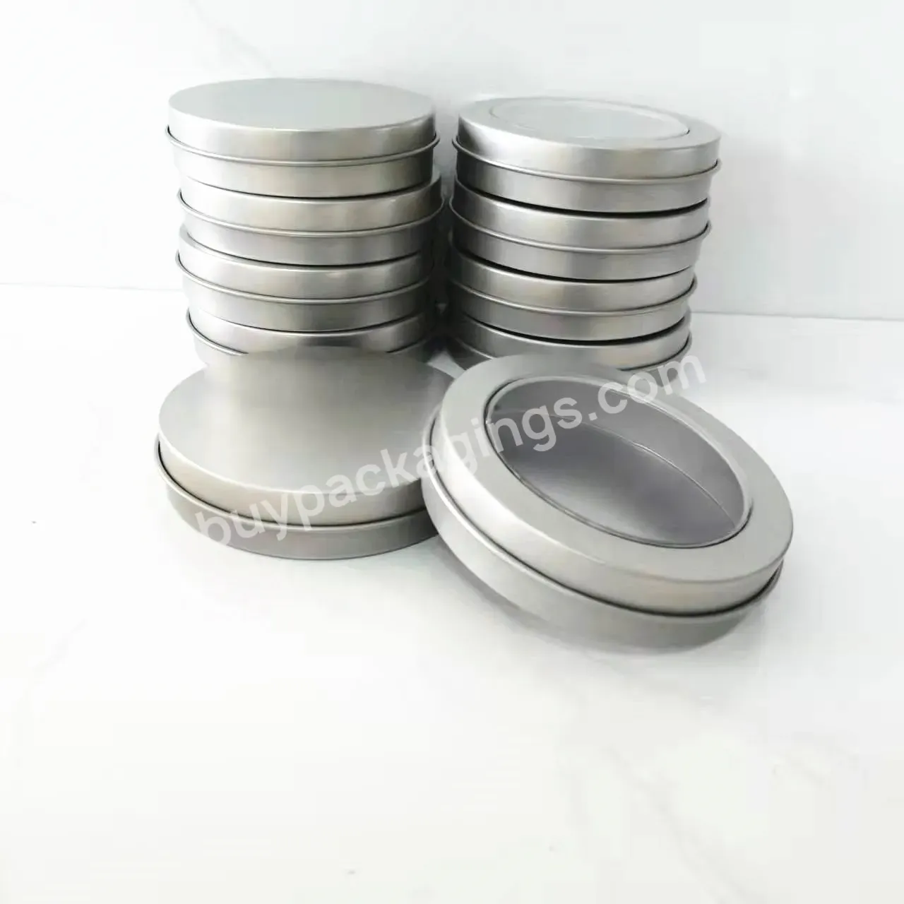 Factory Wholesale Squid Game Sugar Cookie Tin Cans With Clear Window 90x20mm Empty Circular Tin Can In Bulk - Buy 90dx20hmm Cookie Tin Box,Clear Window Metal Can For Gift,Wholesale Empty Tin Cans For Food Packaging.