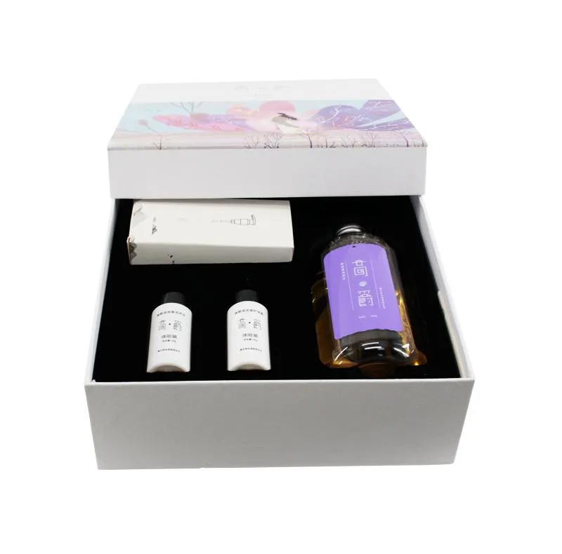 Fancy Design Glass Bottle Skin Care Custom Packaging Box Lid and Base Cosmetic Skin Care Gift Beauty paper boxes