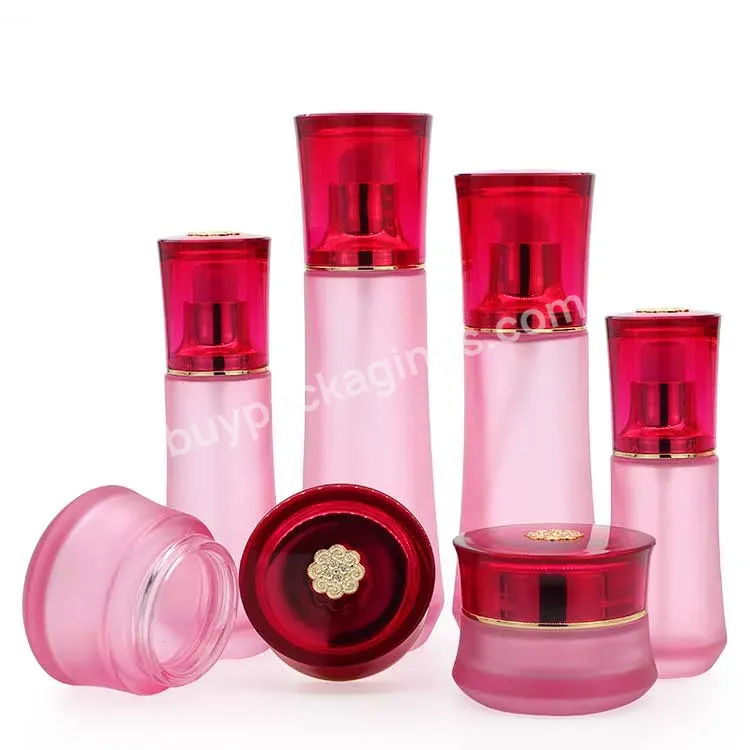 Fancy Glass Spray Lotion Containers 30/50g 40 60 120 Ml Skincare Packaging Sets Cosmetic Bottles And Cream Jars With Pump - Buy Cosmetic Packaging Foundation Bottle,Foundation Aluminum Pump Cap Bottle,Custom Lotion Bottles And Jar.