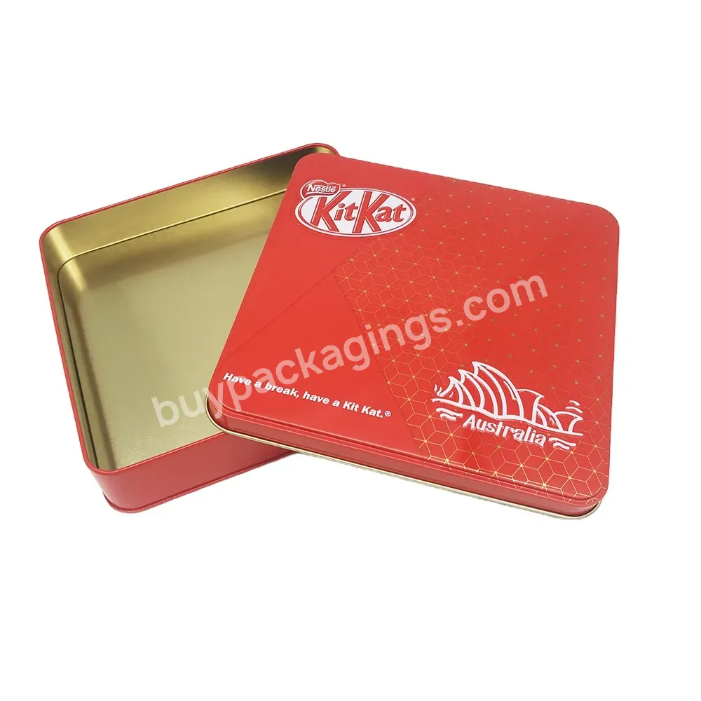 Fancy Rectangle Customized Classical Cookie Tin Box - Buy Classical Cookie Tin Box,Empty Gift Boxes For Chocolates,Rectangular Cookie Tin Box.