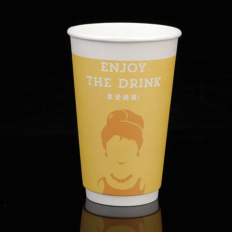 Fashion Custom paper cup biodegradable coffee paper cup fan paper coffee carton cup