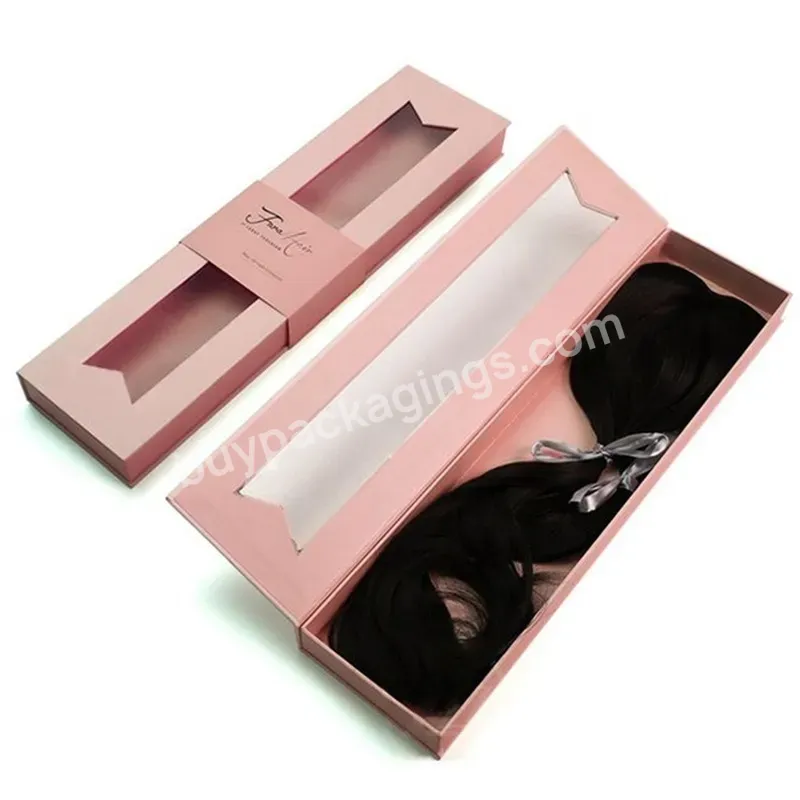 Fashion Gift Paper Box With Window Braids Human Hair Wig Packaging - Buy Wig Packaging Gift Box,Gift Box For Wig Packaging,Portable Gift Box Wig.