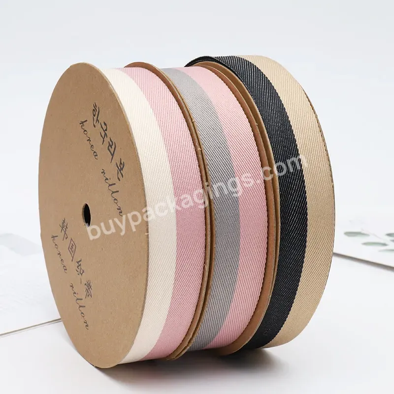 Fashionable Design 2.5cm*10y Gift Box Packing Flax Ribbon Roll With Splicing Two Color Dye