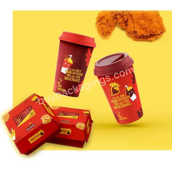 Fast Food Restaurant Burger Package Custom Design Print Packing Cheap Fried Broast Grilled Chicken Boxes With Logo - Buy Fast Food Box,Food Grade Boxes Packaging,Burger Package.