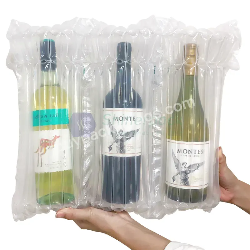 Fast Shipping Plastic Inflatable Protector Red Wine Bottle Air Column Bags Air Packaging