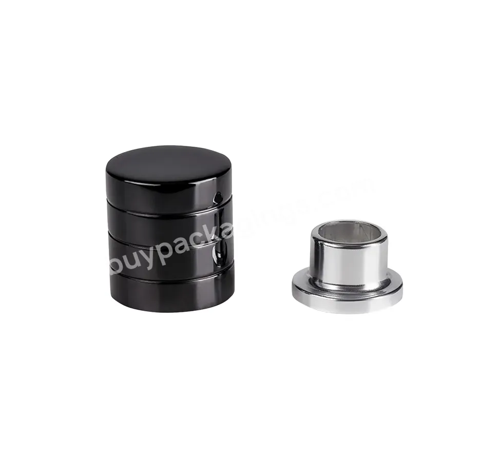 Fea15 Round Black Heavy Plastic Abs Magnet Induction Cap White Alumite Magnetic Cap With Silver Gold Collar For Perfume Bottle - Buy Fea15 Round Black Heavy Plastic Abs Magnet Induction Cap,White Alumite Magnetic Cap With Silver Gold Collar,Cap For P