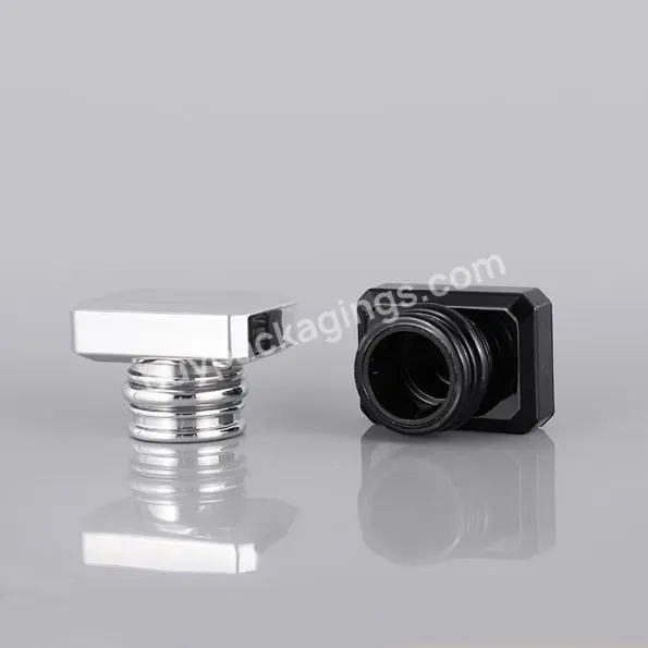 Fea15 Wholesale Plastic Abs Shiny Black Perfume Cap Striped Electroplated Square Perfume Cap For Glass Perfume Bottle - Buy Fea15 Wholesale Plastic Abs Shiny Black Perfume Cap,Striped Electroplated Square Perfume Cap,Cap For Glass Perfume Bottle.