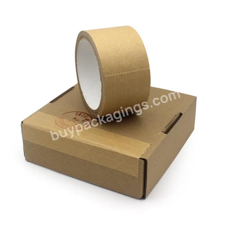 Fiber Reinforced Carton Sealing Packaging Tape Water Activated Gummed Writable Filament Biodegradable Paper Tape