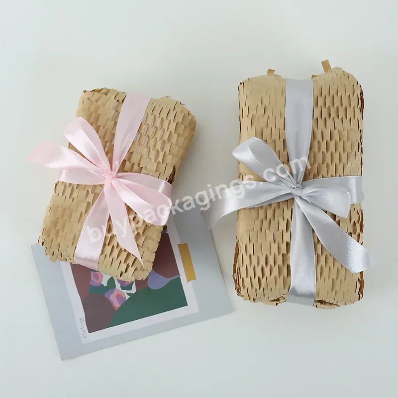 Filling Buffer Protective Packaging Roll Cushioning Kraft Honeycomb Paper Wrap Packout Packing Material - Buy Honeycomb Paper Wrap,Paper Cushion Machine,Air Cushion Film.