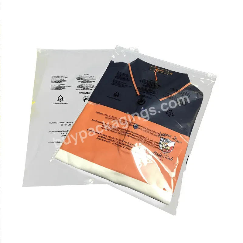 Flat Solid Polyester Clear T Shirt Packaging Clothes Garment Pe Zipper Bag With Logo - Buy Pe Zipper Bag,Packaging Clothes Bag,Clear T Shirt Packaging Bag.